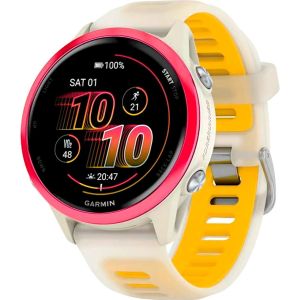 Смарт-часы Garmin Forerunner 570 42mm Raspberry Aluminum w. Translucent Bone/Mango Band (010-02970-02/42)