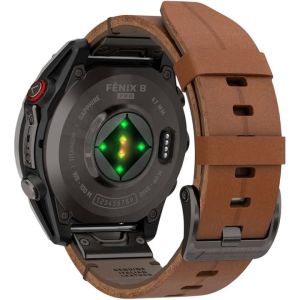 Смарт-часы Garmin Fenix 8 Pro 47 mm AMOLED Carbon Gray DLC Titanium with Chestnut Leather Band (010-03198-40)