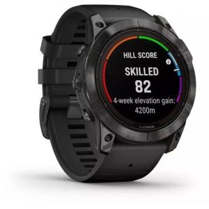 Смарт-часы Garmin Fenix 7X Pro Sapphire Solar Carbon G. DLC Tit. with Black Band (010-02778-10/11/54)