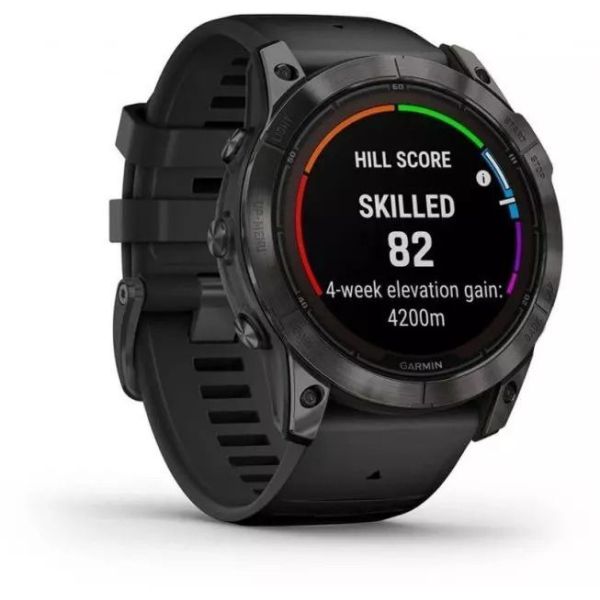 Смарт-часы Garmin Fenix 7X Pro Sapphire Solar Carbon G. DLC Tit. with Black Band (010-02778-10/11/54) фото №3
