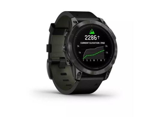 Смарт-часы Garmin Epix Pro Gen 2 Sapphire 47mm Carbon G. DLC Tit. with B. Leather Band (010-02803-30) фото №3