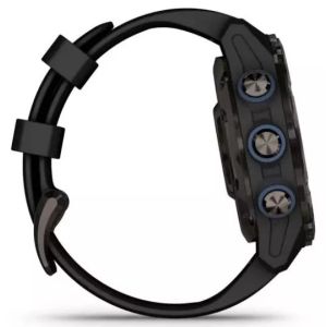 Смарт-часы Garmin Descent Mk3i – 43 mm Carbon Gray DLC Titanium w. Black Silicone Band (010-02753-10/11)