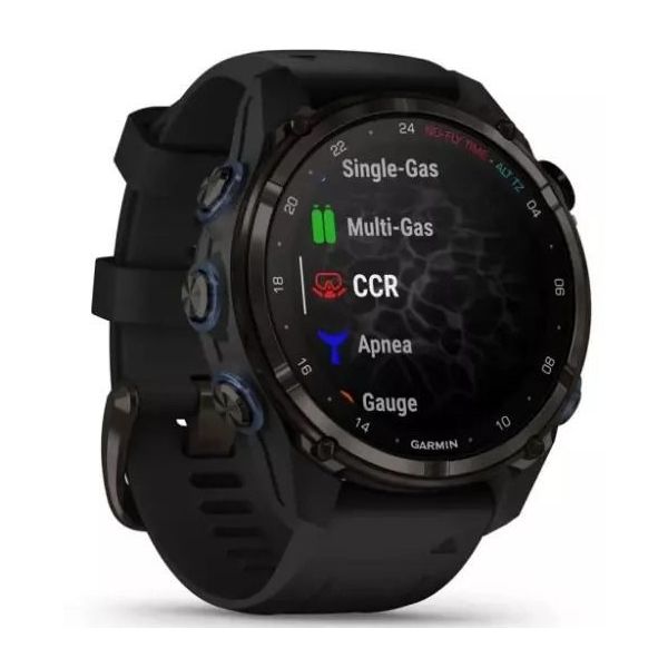 Смарт-часы Garmin Descent Mk3i – 43 mm Carbon Gray DLC Titanium w. Black Silicone Band (010-02753-10/11) фото №3
