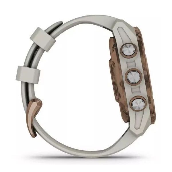 Смарт-часы Garmin Descen Mk3i – 43 mm Bronze PVD Titanium with French Gray Silicone Band (010-02753-13/14) фото №2
