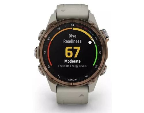Смарт-часы Garmin Descen Mk3i – 43 mm Bronze PVD Titanium with French Gray Silicone Band (010-02753-13/14) фото №3