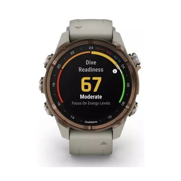 Смарт-часы Garmin Descen Mk3i – 43 mm Bronze PVD Titanium with French Gray Silicone Band (010-02753-13/14) фото №3