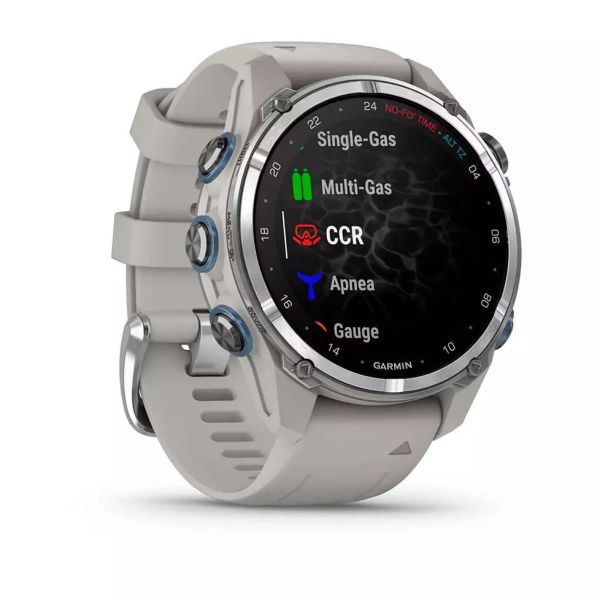 Смарт-часы Garmin Descent Mk3 43 mm Stainless Steel with Fog Gray Silicone Band (010-02753-04/03) фото №3