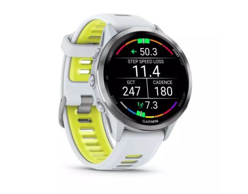 Смарт-часы Garmin Forerunner 970 Titanium w. Whitestone Case and Whitestone/T. Amp Yellow Band (010-02969-01/11/61) фото №3