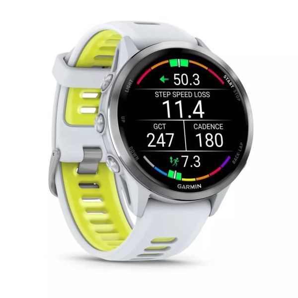Смарт-часы Garmin Forerunner 970 Titanium w. Whitestone Case and Whitestone/T. Amp Yellow Band (010-02969-01/11/61) фото №3