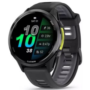 Смарт-часы Garmin Forerunner 970 Carbon Gray DLC Titanium w. Black Case and Black/Translucent W. Band (010-02969-00/1)