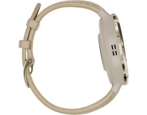 Смарт-часы Garmin Venu 3S Soft Gold S. Steel Bezel w. French Gray Case and Leather Band (010-02785-55) фото №2