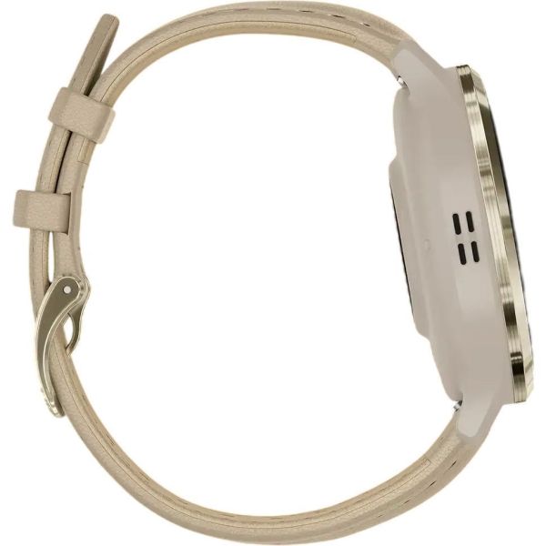 Смарт-часы Garmin Venu 3S Soft Gold S. Steel Bezel w. French Gray Case and Leather Band (010-02785-55) фото №2
