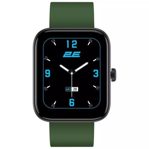 Смарт-часы 2E Alpha SQ Music Edition 46mm Black-Green (2E-CWW40BKGN) фото №2