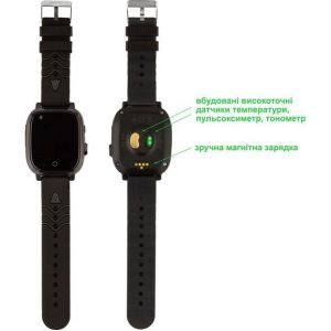 Детские смарт-часы AmiGo GO005 4G WIFI Thermometer Black