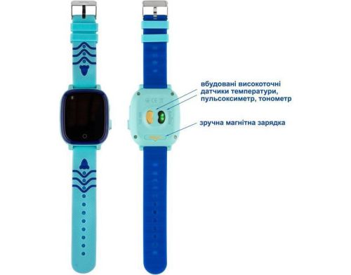 Дитячий смарт-годинник AmiGo GO005 4G WIFI Thermometer Blue фото №2
