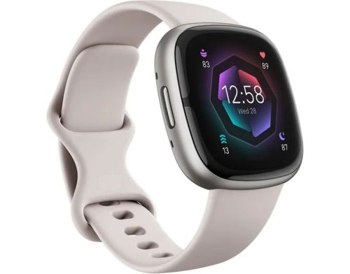 Смарт-часы Fitbit Sense 2 Lunar White/Platinum (FB521SRWT) фото №2