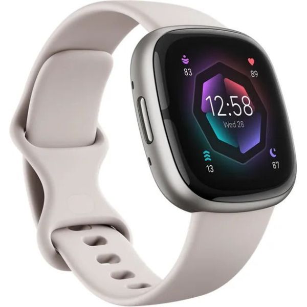 Смарт-часы Fitbit Sense 2 Lunar White/Platinum (FB521SRWT) фото №2