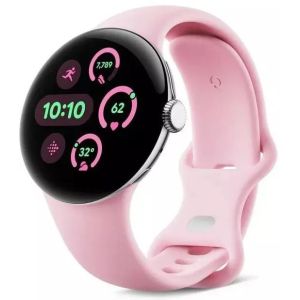 Смарт-часы Google Pixel Watch 3 41 mm LTE Polished Silver Aluminum Case/Rose Quartz Active Band