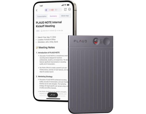 Диктофон PLAUD Note ChatGPT Empowered AI Voice Recorder Black фото №3