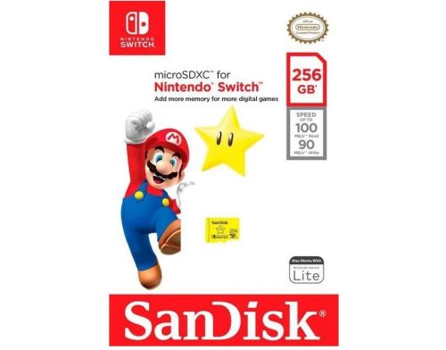 Карта памяти SanDisk 256 GB microSDXC для Nintendo Switch SDSQXAO-256G-GNCZN фото №6
