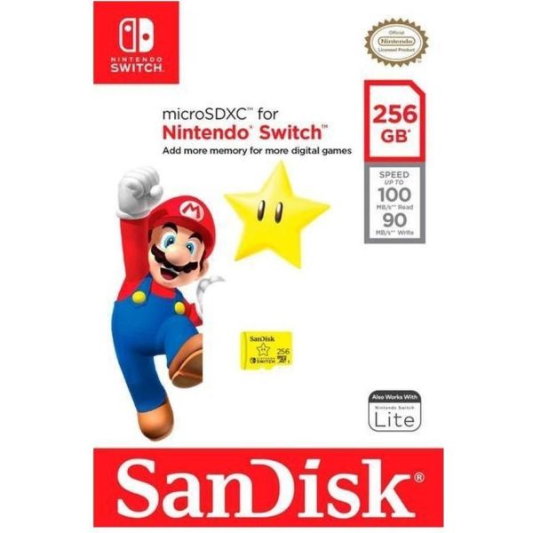 Карта памяти SanDisk 256 GB microSDXC для Nintendo Switch SDSQXAO-256G-GNCZN фото №6
