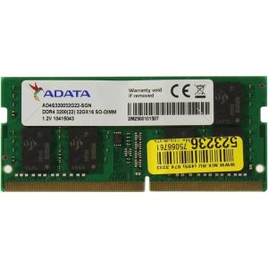 Память для ноутбуков ADATA 32 GB SO-DIMM DDR4 3200 MHz (AD4S320032G22-SGN)
