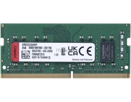 Пам'ять для ноутбуків Kingston 8 GB SO-DIMM DDR4 3200 MHz (KVR32S22S8/8WP) фото №2