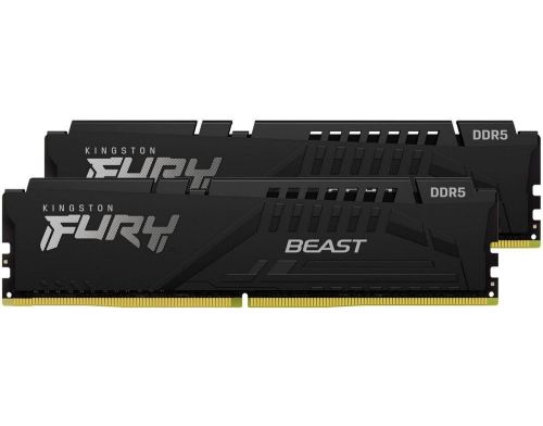 Память для настольных компьютеров Kingston FURY 32GB (2x16GB) DDR5 5200MHz Beast Black (KF552C40BBK2-32) фото №3