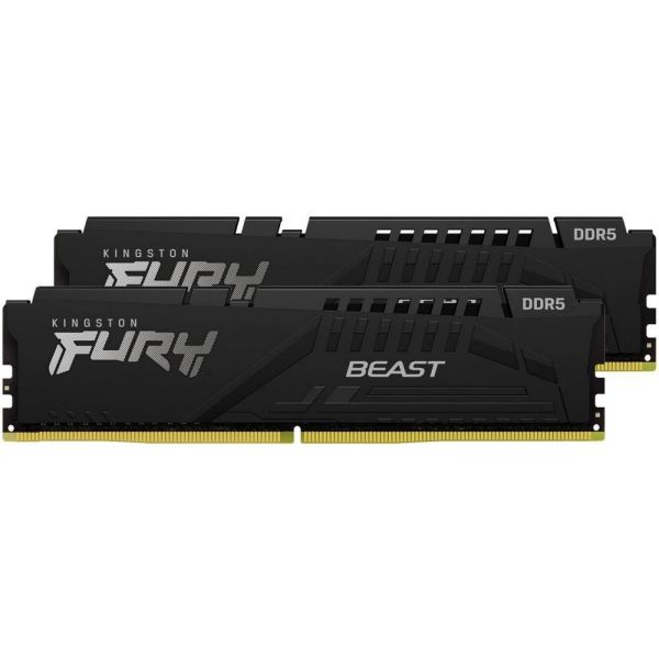 Память для настольных компьютеров Kingston FURY 32GB (2x16GB) DDR5 5200MHz Beast Black (KF552C40BBK2-32) фото №3