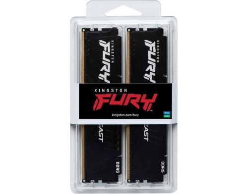 Память для настольных компьютеров Kingston FURY 32GB (2x16GB) DDR5 5200MHz Beast Black (KF552C40BBK2-32) фото №5