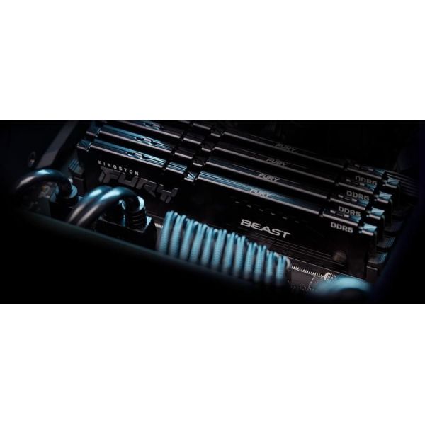 Память для настольных компьютеров Kingston FURY 32GB (2x16GB) DDR5 5200MHz Beast Black (KF552C40BBK2-32) фото №6