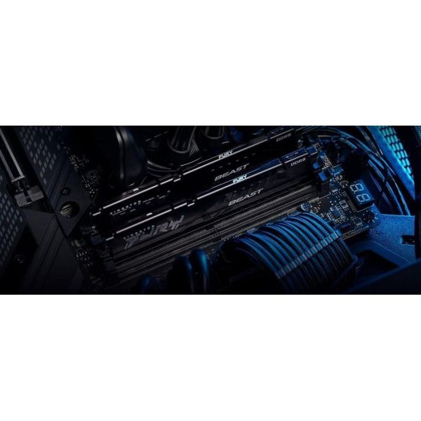 Память для настольных компьютеров Kingston FURY 32GB (2x16GB) DDR5 5200MHz Beast Black (KF552C40BBK2-32) фото №7