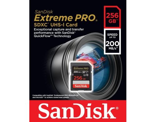 Карта памяти SanDisk 256 GB SDXC UHS-I U3 V30 Extreme PRO (SDSDXXD-256G-GN4IN) фото №3