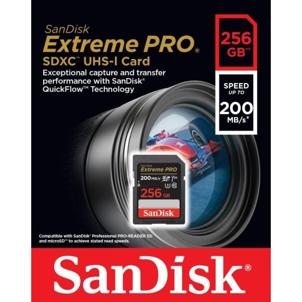Карта памяти SanDisk 256 GB SDXC UHS-I U3 V30 Extreme PRO (SDSDXXD-256G-GN4IN) фото №3