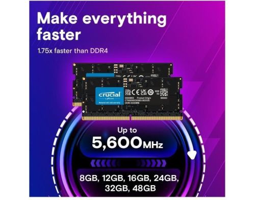 Память для ноутбуков Crucial 8 GB SO-DIMM DDR5 5200 MHz (CT8G52C42S5) фото №3