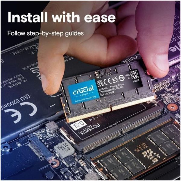 Память для ноутбуков Crucial 8 GB SO-DIMM DDR5 5200 MHz (CT8G52C42S5) фото №6