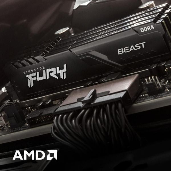 Память для настольных компьютеров Kingston FURY 16 GB DDR4 3200 MHz Beast Black (KF432C16BB/16) фото №10