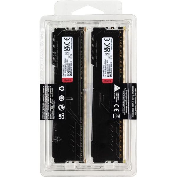 Память для настольных компьютеров Kingston FURY 16 GB (2x8GB) DDR4 3200 MHz Beast Black (KF432C16BBK2/16WP) фото №7