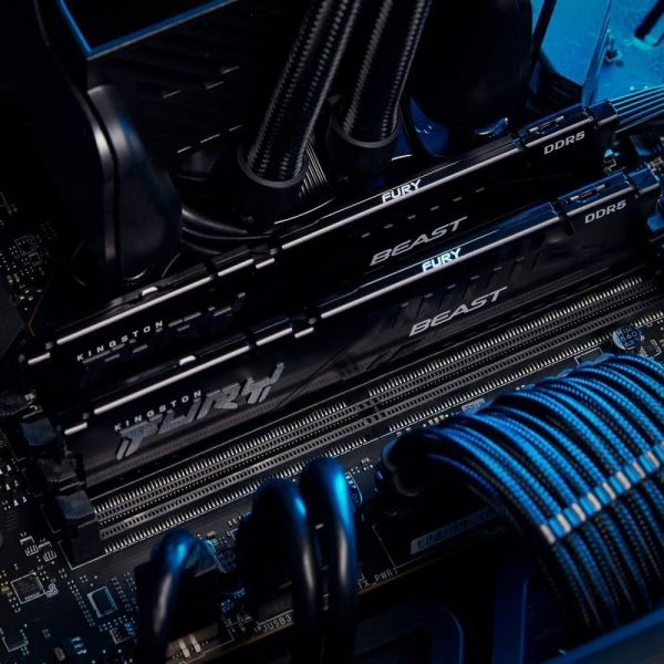 Память для настольных компьютеров Kingston FURY 64GB (2x32GB) DDR5 5600MHz Beast Black EXPO (KF556C36BBEK2-64) фото №7