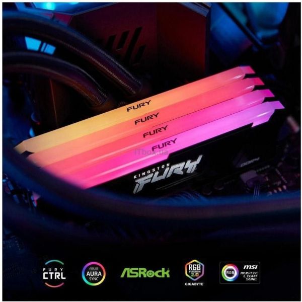 Память для настольных компьютеров Kingston FURY 16 GB DDR4 3200 MHz Beast RGB (KF432C16BB12A/16WP) фото №6