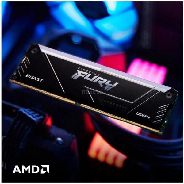 Память для настольных компьютеров Kingston FURY 16 GB DDR4 3200 MHz Beast RGB (KF432C16BB12A/16WP) фото №7
