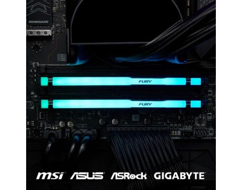 Память для настольных компьютеров Kingston FURY 64GB (2x32GB) DDR5 6000MHz Beast RGB EXPO (KF560C36BBEAK2-64) фото №9