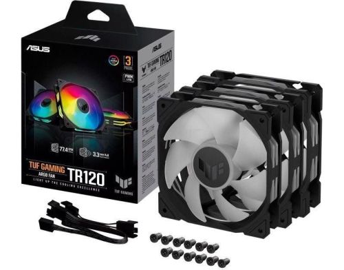 Вентилятор ASUS TUF Gaming TR120 FAN ARGB Black 3-Pack (90DA0090-B09020) фото №2