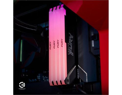 Память для настольных компьютеров Kingston FURY 8 GB DDR4 3200 MHz Beast RGB (KF432C16BB2A/8WP) фото №2