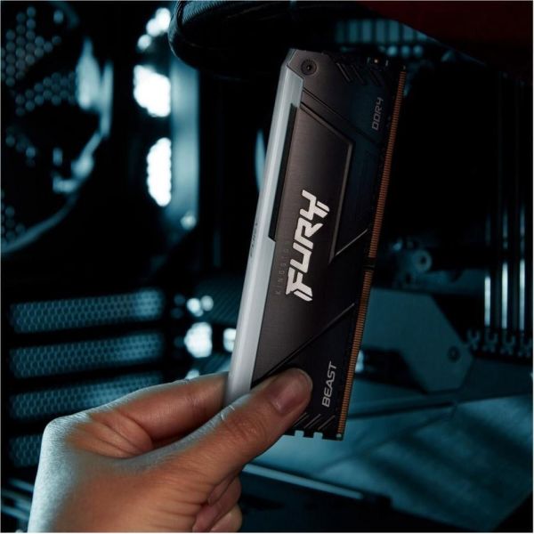 Память для настольных компьютеров Kingston FURY 8 GB DDR4 3200 MHz Beast RGB (KF432C16BB2A/8WP) фото №3