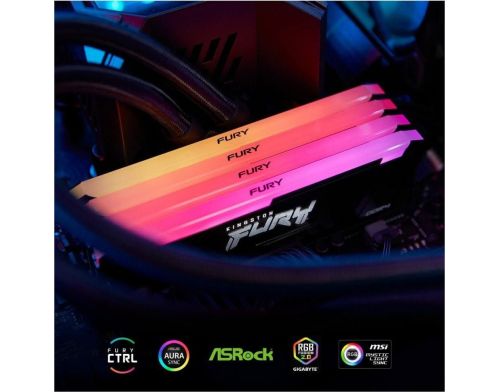 Память для настольных компьютеров Kingston FURY 8 GB DDR4 3200 MHz Beast RGB (KF432C16BB2A/8WP) фото №6