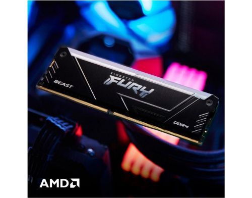 Память для настольных компьютеров Kingston FURY 8 GB DDR4 3200 MHz Beast RGB (KF432C16BB2A/8WP) фото №7