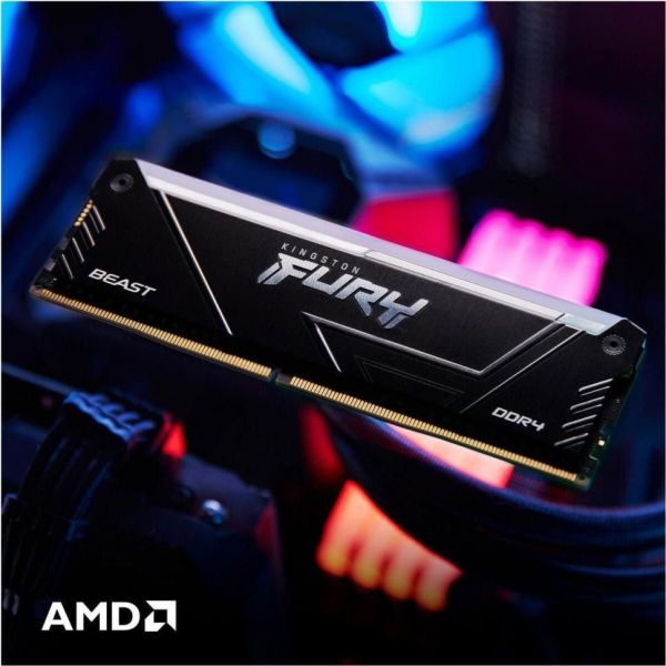 Память для настольных компьютеров Kingston FURY 8 GB DDR4 3200 MHz Beast RGB (KF432C16BB2A/8WP) фото №7