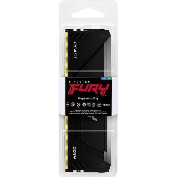 Память для настольных компьютеров Kingston FURY 8 GB DDR4 3200 MHz Beast RGB (KF432C16BB2A/8WP) фото №9