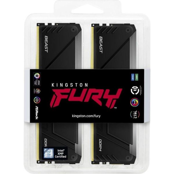 Память для настольных компьютеров Kingston FURY 32GB (2x16GB) DDR4 3200MHz Beast RGB (KF432C16BB12AK2/32WP) фото №5